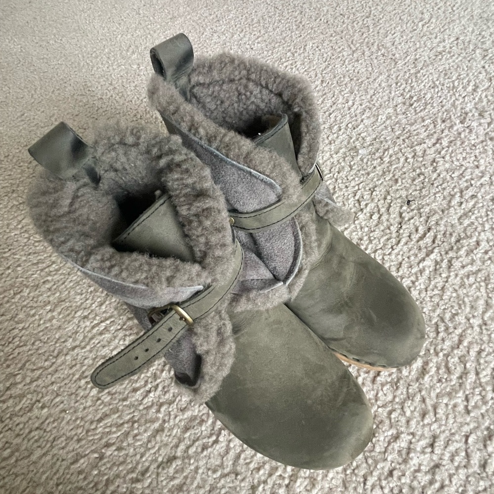 No. 6 Olive Shearling Winter Boots
